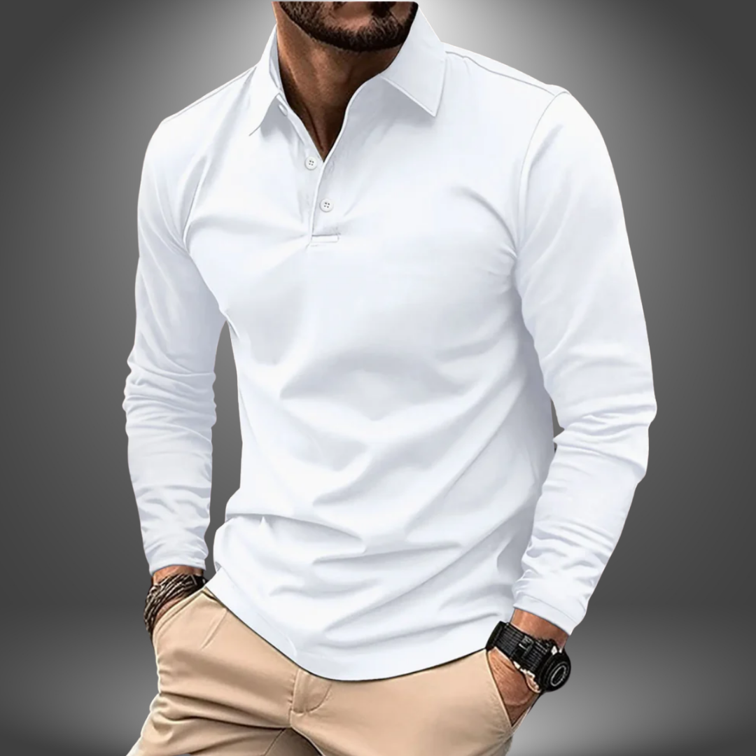 Diego | Elegant Handmade Long-Sleeve Polo