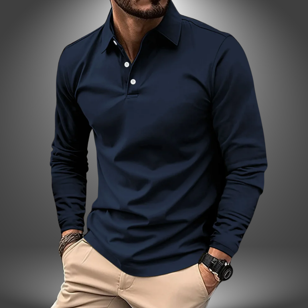 Diego | Elegant Handmade Long-Sleeve Polo