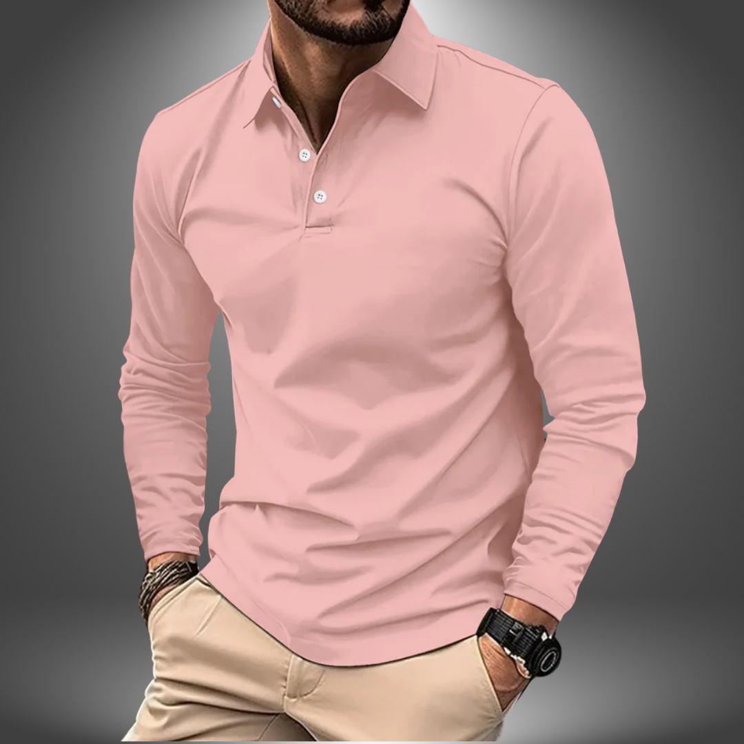 Diego | Elegant Handmade Long-Sleeve Polo