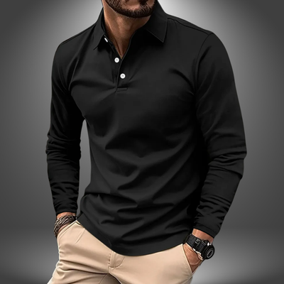 Diego | Elegant Handmade Long-Sleeve Polo